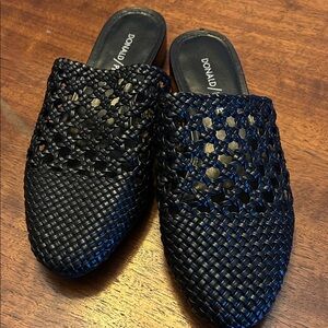 Donald J. Pliner Women's Black Woven Mules